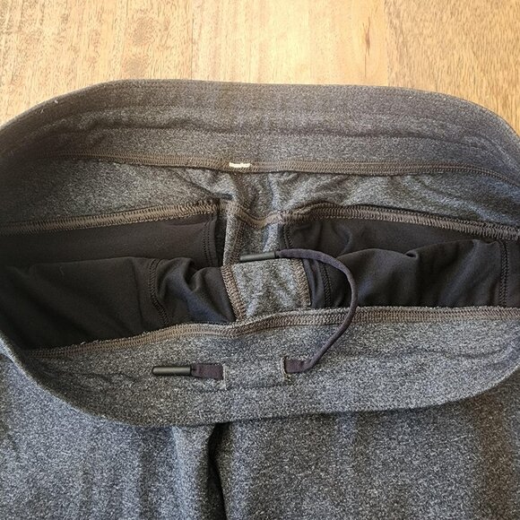 Lululemon Pants Mens Large Dark Gray Pull-On Drawstring Straight Leg Lounge - Picture 4 of 12